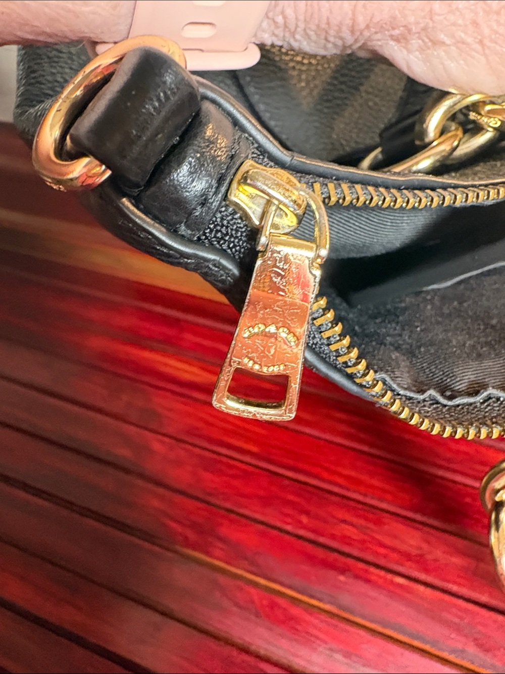 Coach Black Pebbled Leather Bag with Gold Hardware - Picture 9 of 13